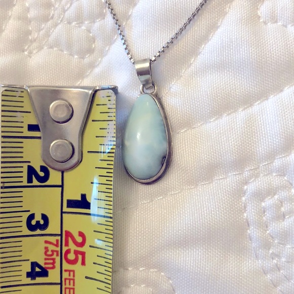 Rare LARIMAR stone pendant w/Sterling Silver - Picture 5 of 11